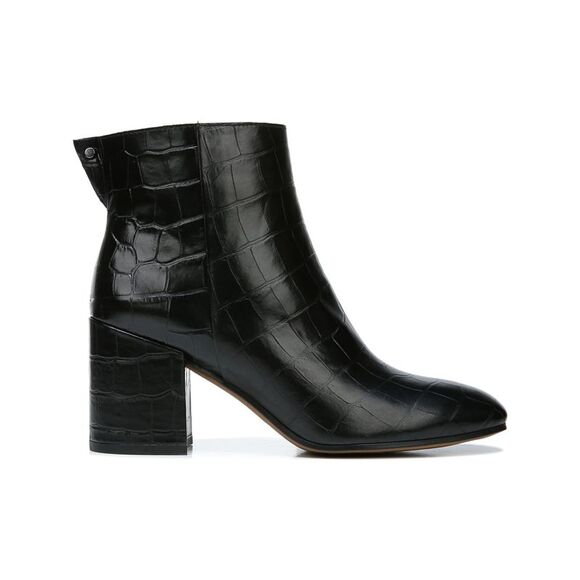 FRANCO SARTO Womens Brown Cushioned Vesi Pointed Toe Block Heel Zip-Up Leather Booties M